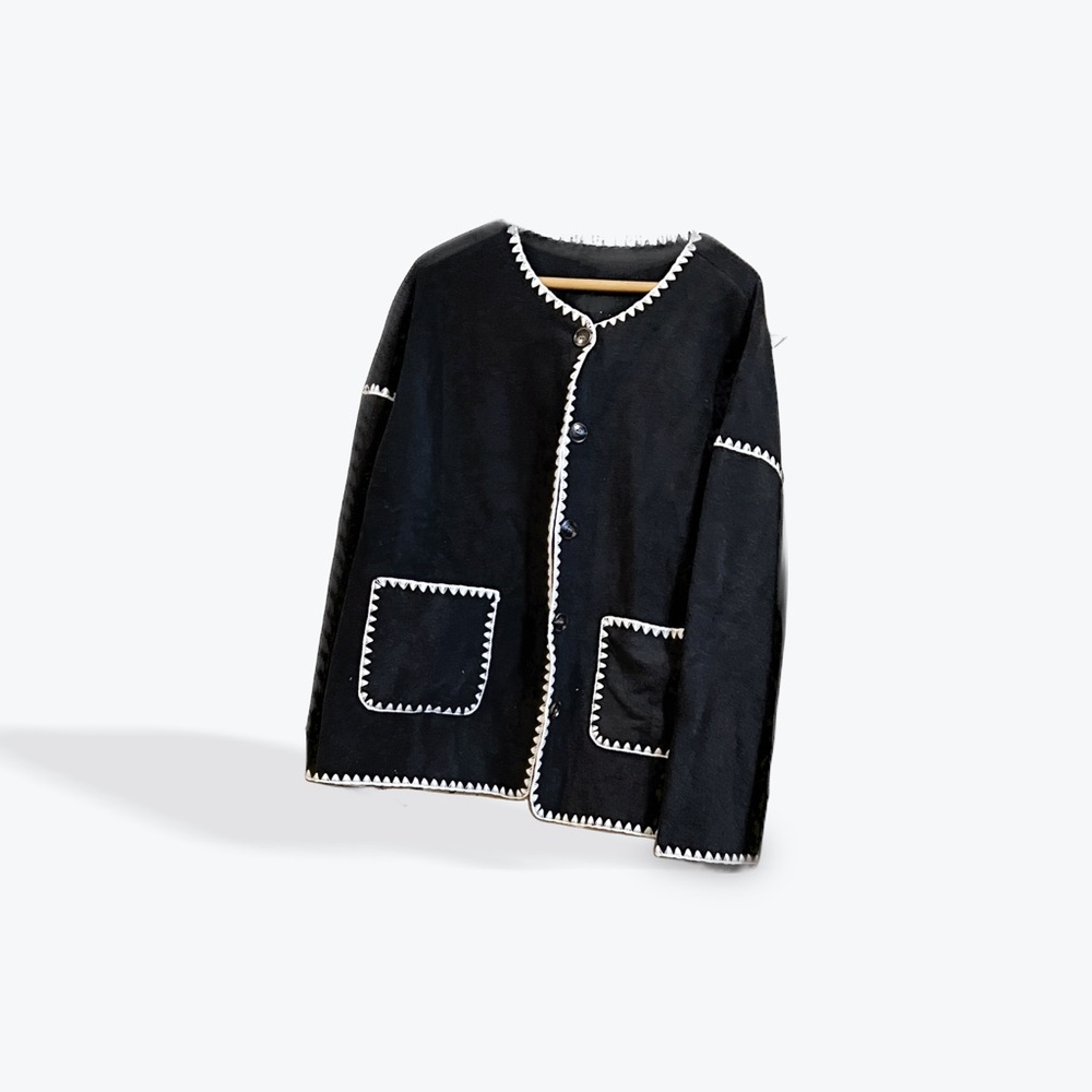 Amazon Essentials Black and White Blazer